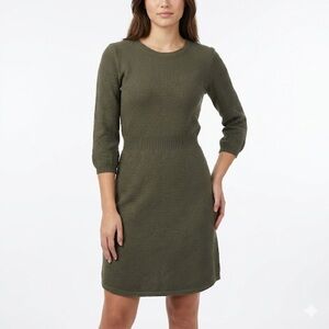 Fat Face Women’s Sweater Dress Moss Green Fit Flare Size 2